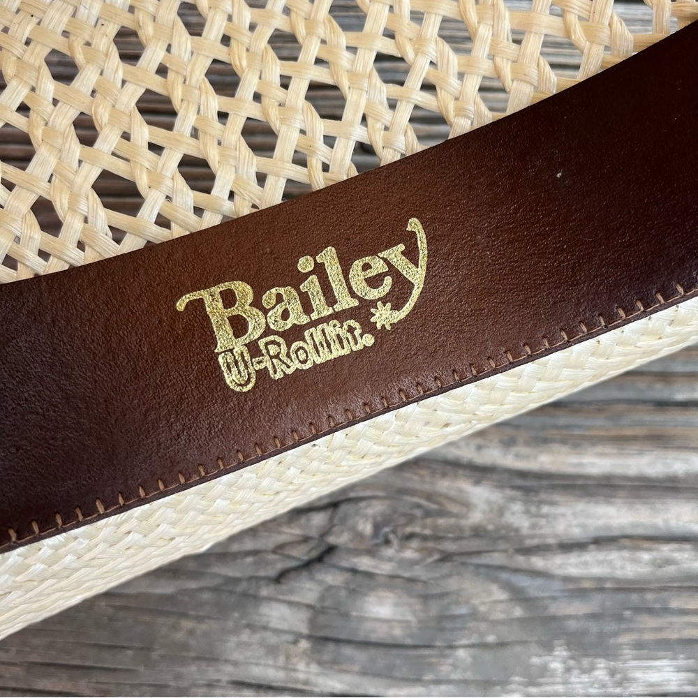 Bailey U-Rollit New West Straw Cowboy Hat Unisex Size 7 1/2 - Picture 6 of 14
